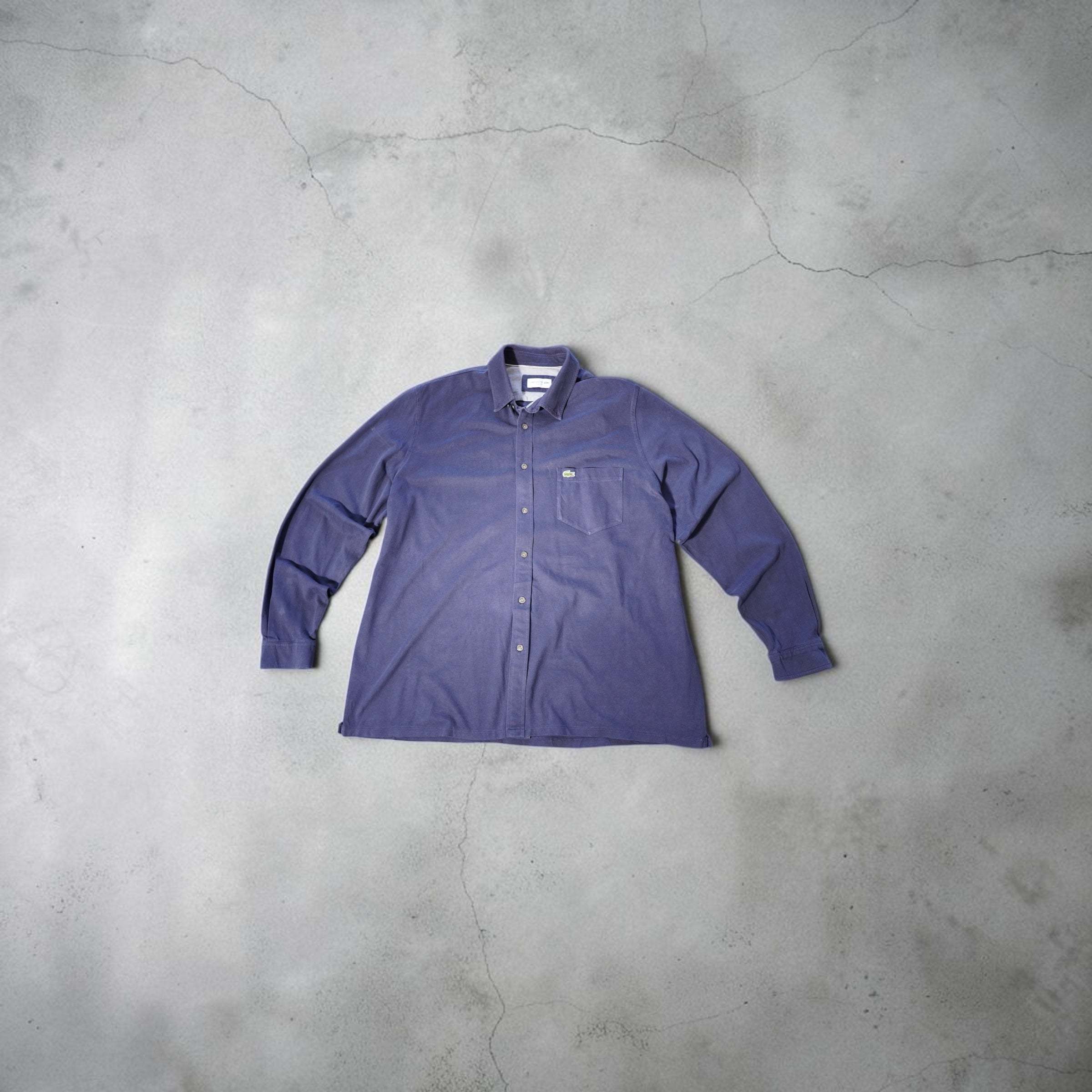 Vintage Lacoste Shirt – Deep Navy Blue (Size 2XL)