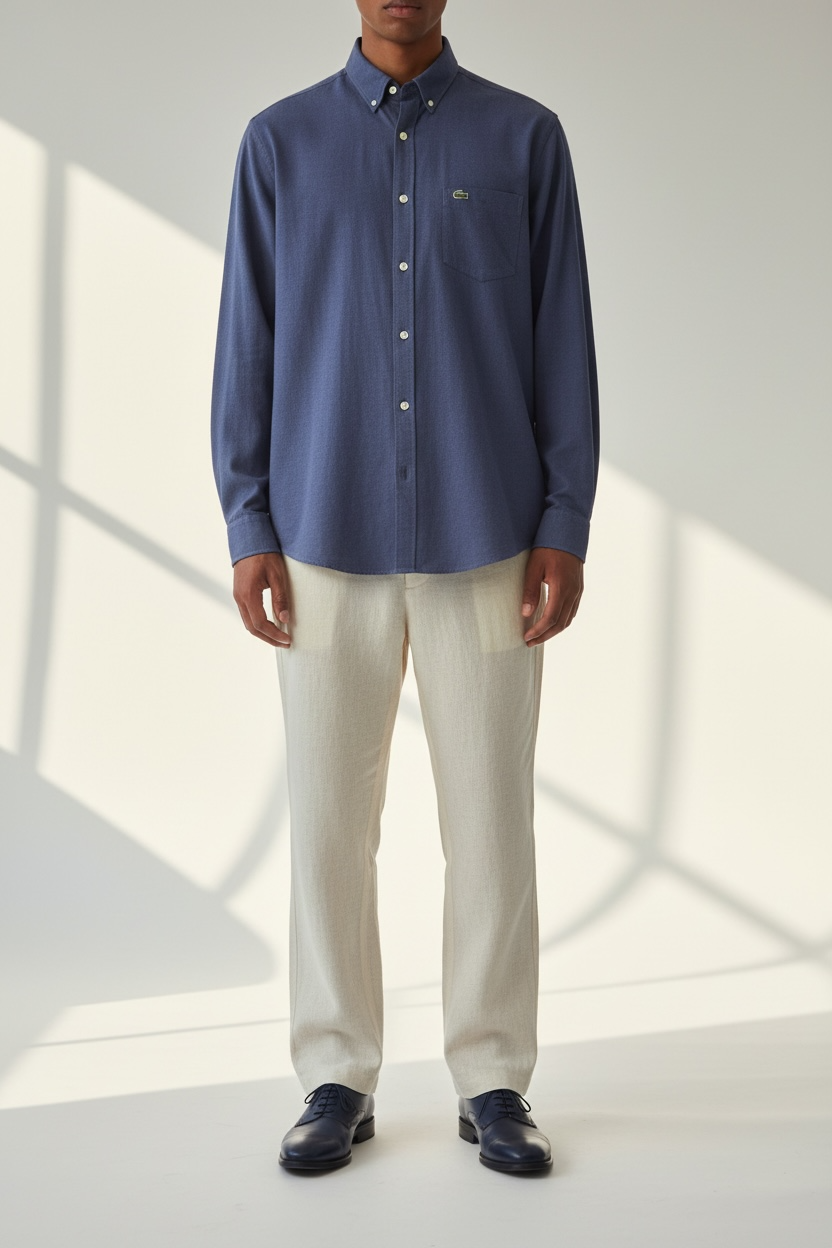 Vintage Lacoste Shirt – Deep Navy Blue (Size 2XL)