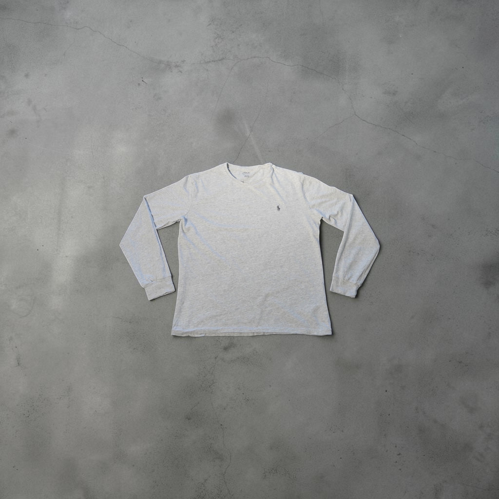 Vintage Ralph Lauren Long Sleeve Shirt – Heather Grey (Size S)