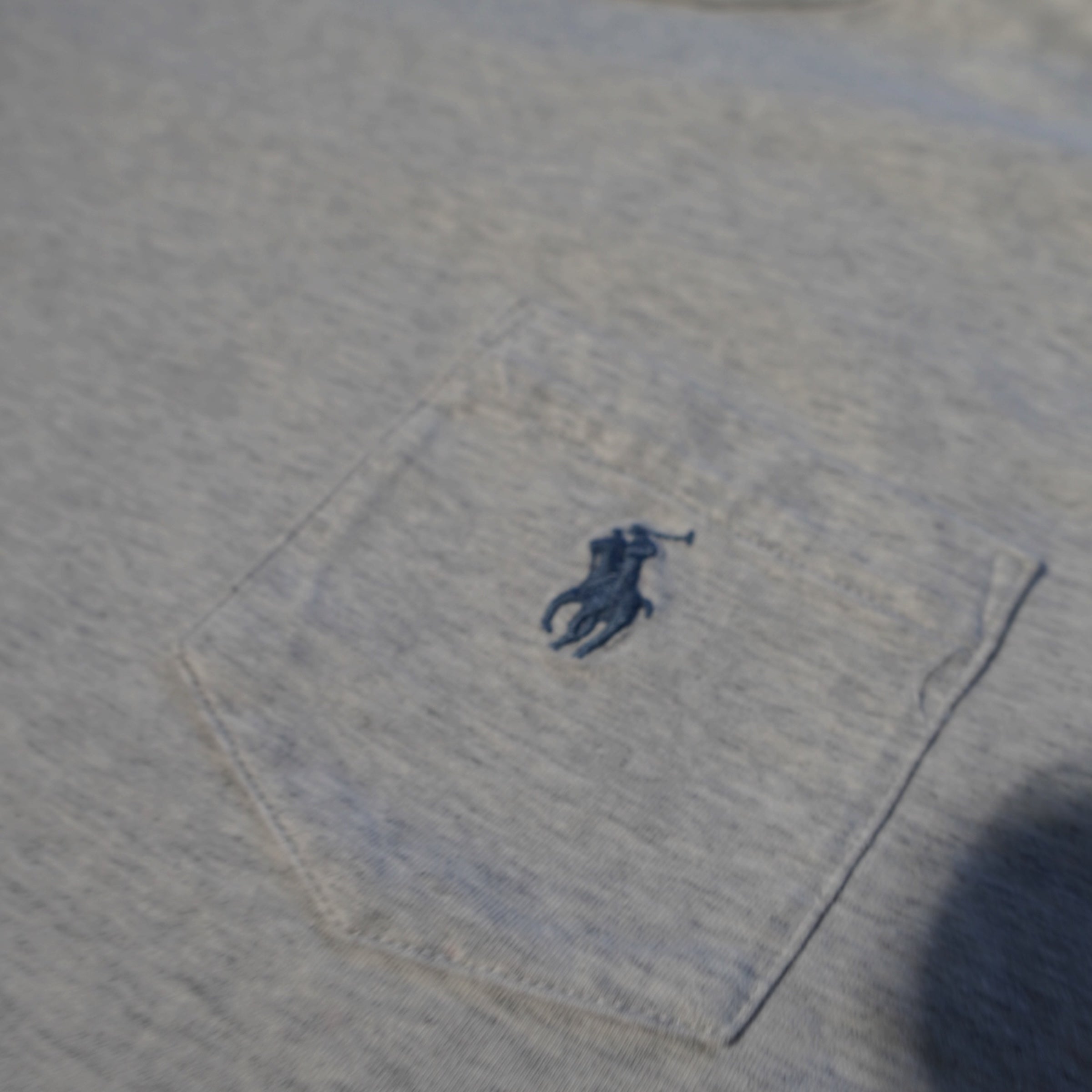 Vintage Ralph Lauren Pocket T-Shirt – Heather Grey (Size M)
