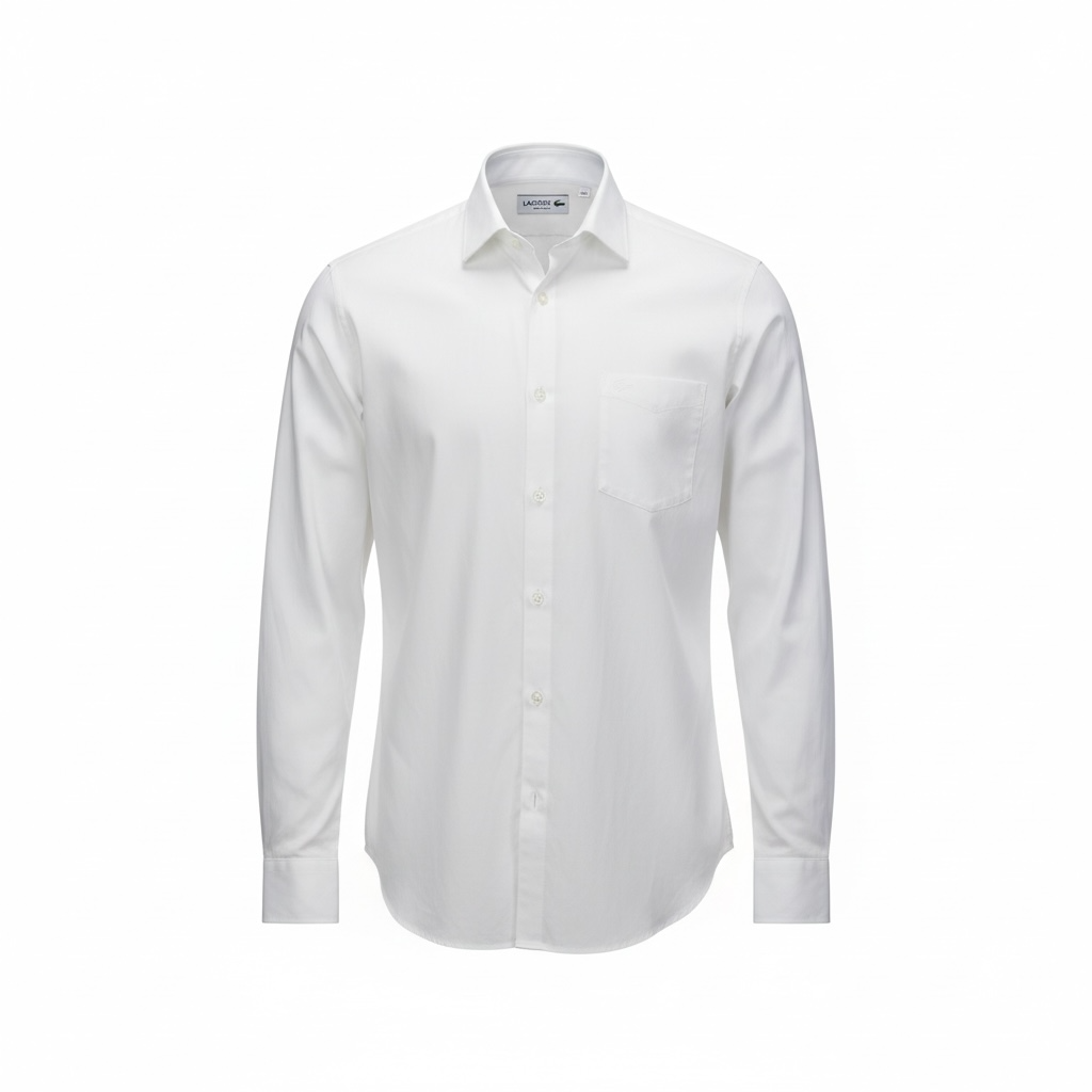 Vintage Lacoste Shirt – Pure White (Size M)