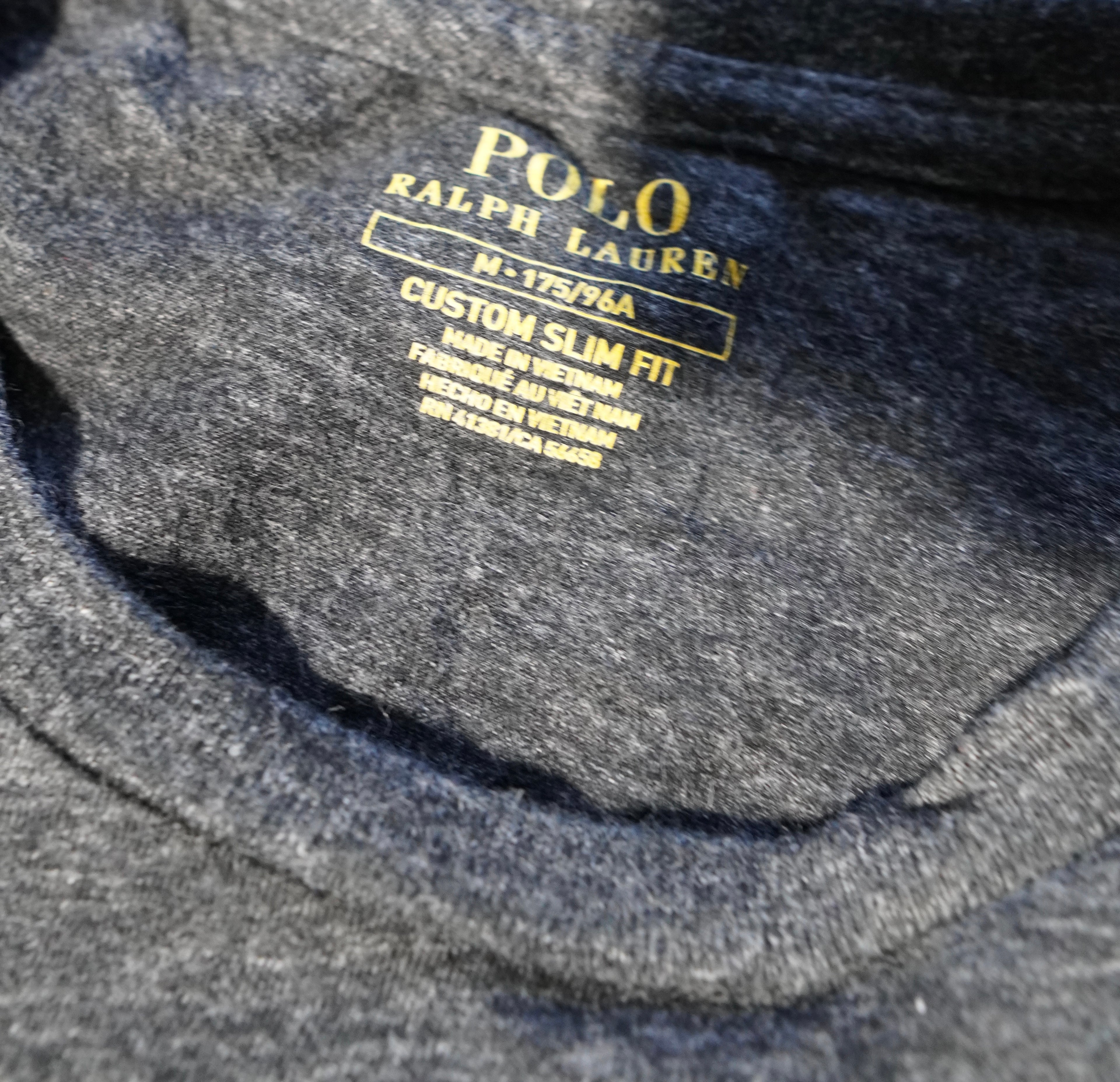 Vintage Ralph Lauren T-Shirt – Charcoal Heather (Size M)