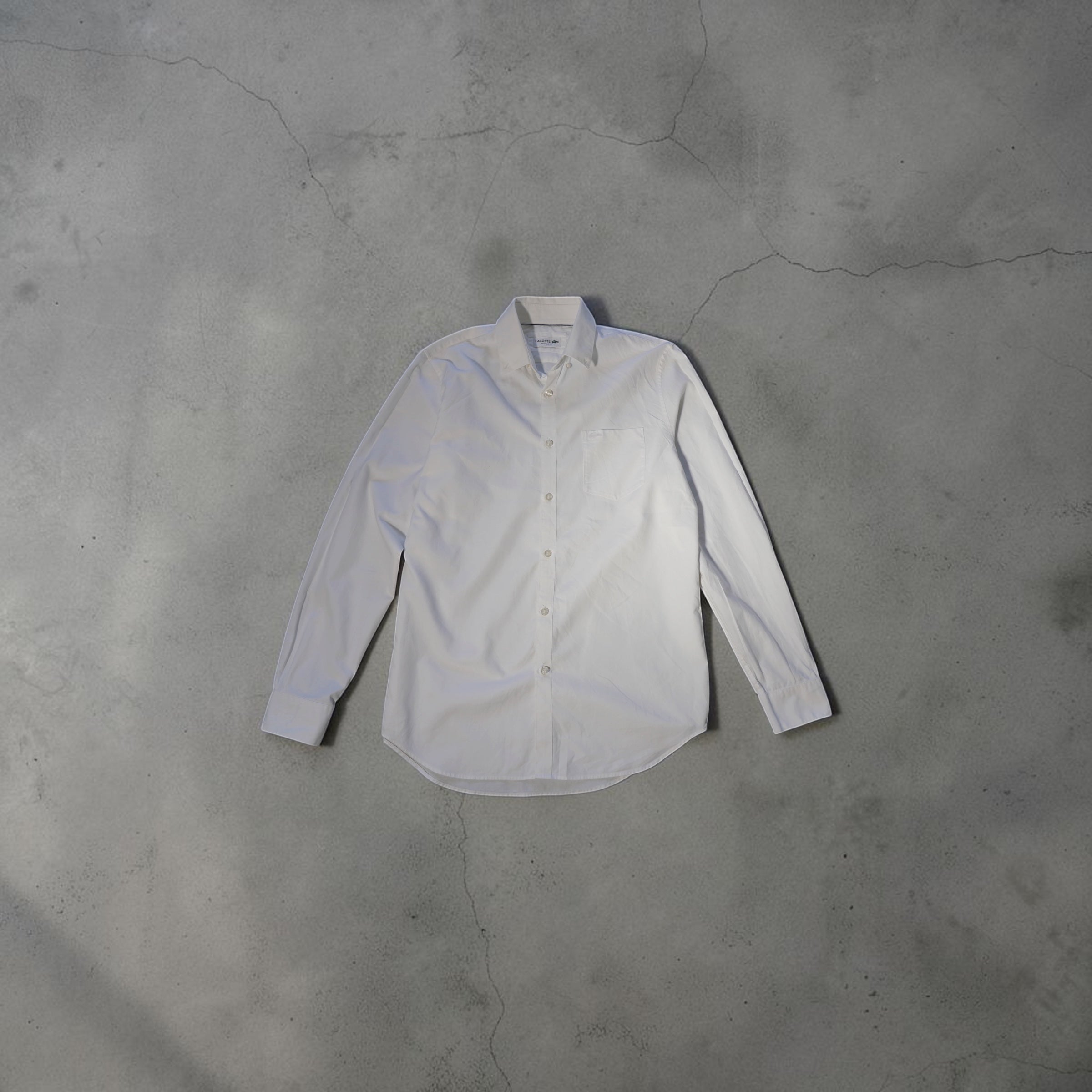 Vintage Lacoste Shirt – Pure White (Size M)