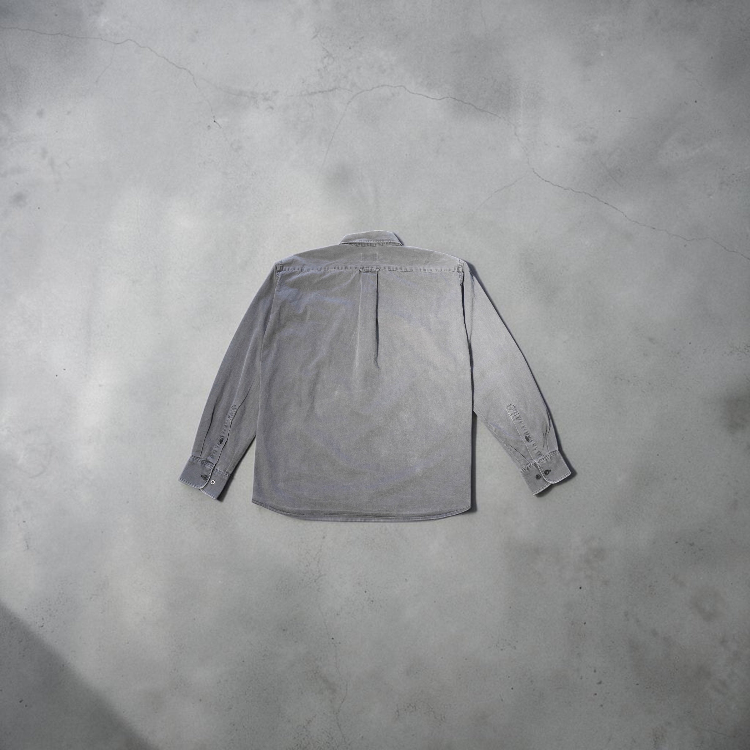 Vintage Lacoste Shirt – Faded Anthracite (Premium Cotton, Size M)