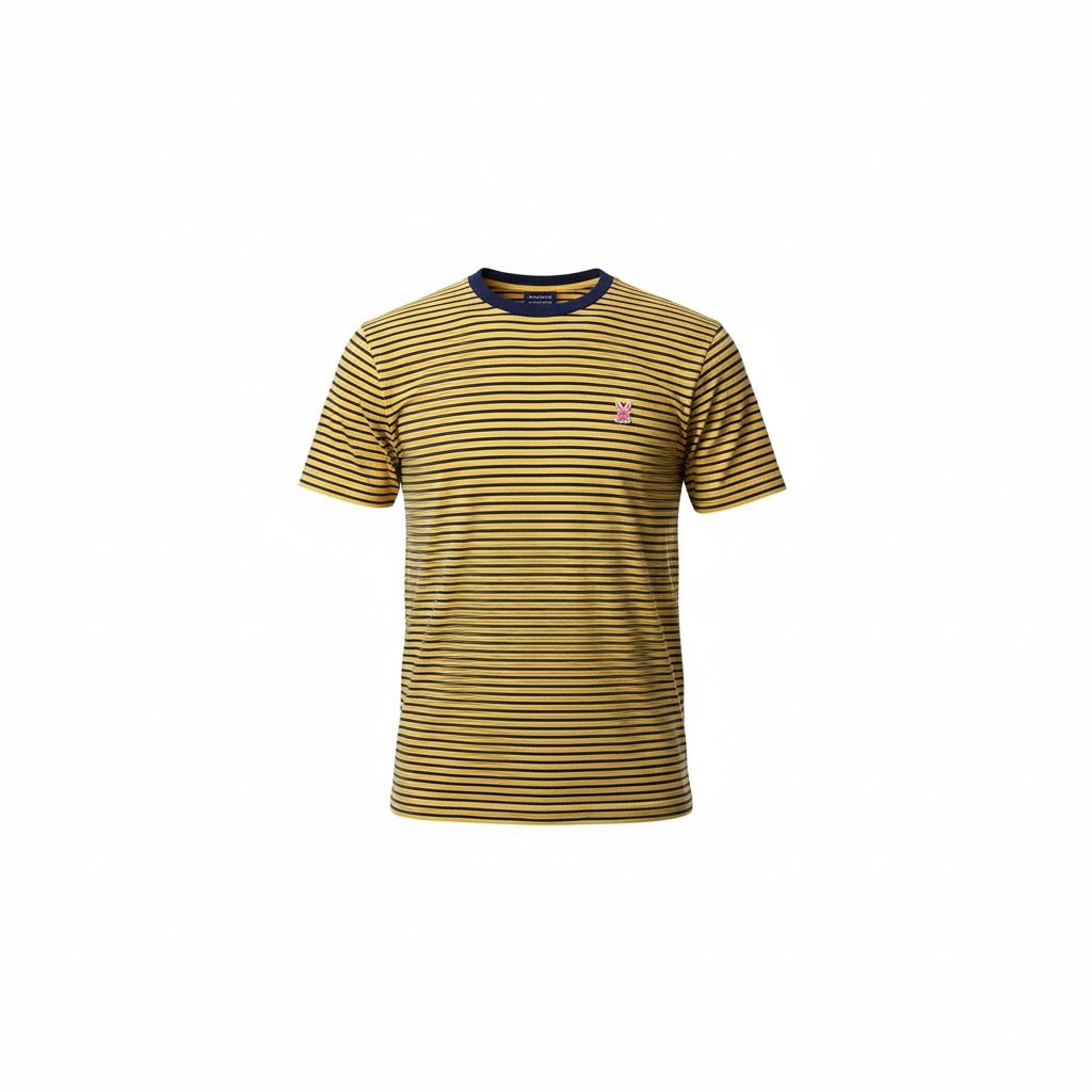 Vintage Ralph Lauren Striped T-Shirt – Yellow & Navy (Size L)
