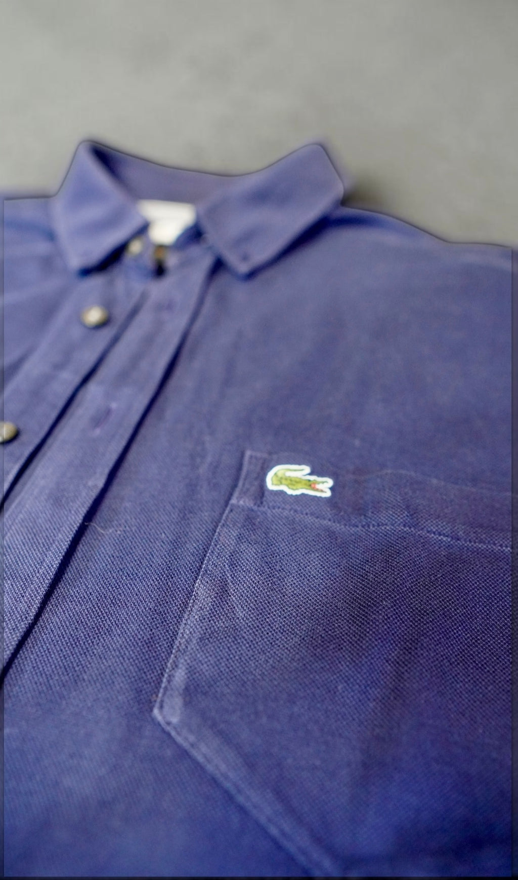 Vintage Lacoste Shirt – Deep Navy Blue (Size 2XL)