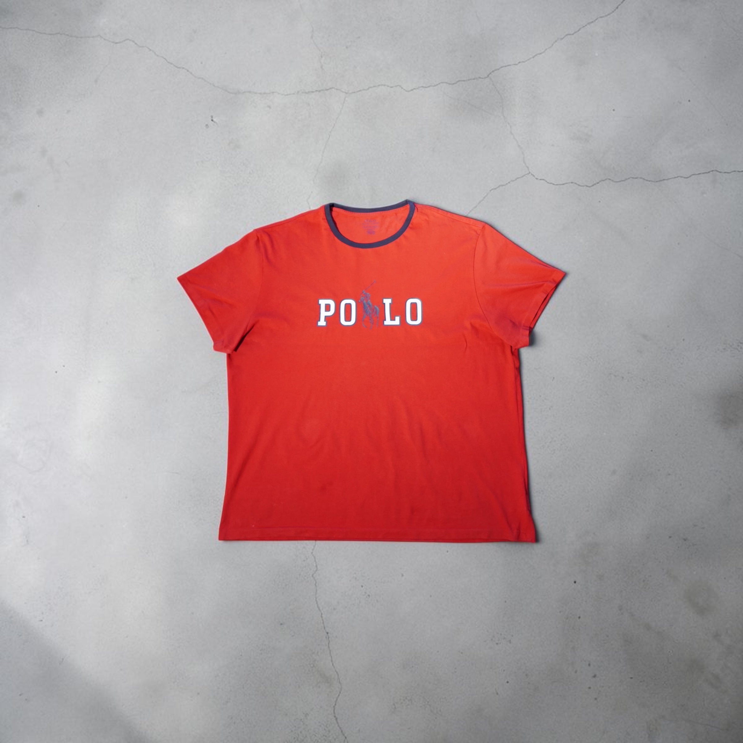 Vintage Ralph Lauren "POLO" Graphic T-Shirt – Red (Size XL)
