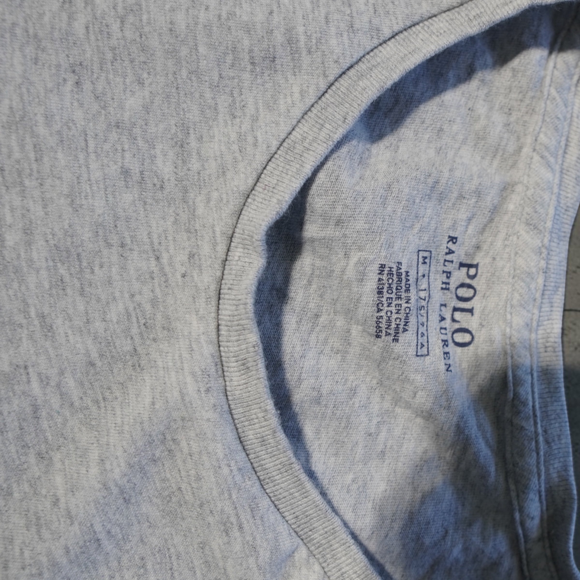 Vintage Ralph Lauren Pocket T-Shirt – Heather Grey (Size M)