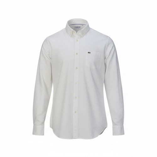 Vintage Lacoste Shirt – Pure White (Classic, Size XL)