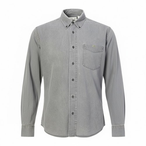 Vintage Lacoste Shirt – Faded Anthracite (Premium Cotton, Size M)