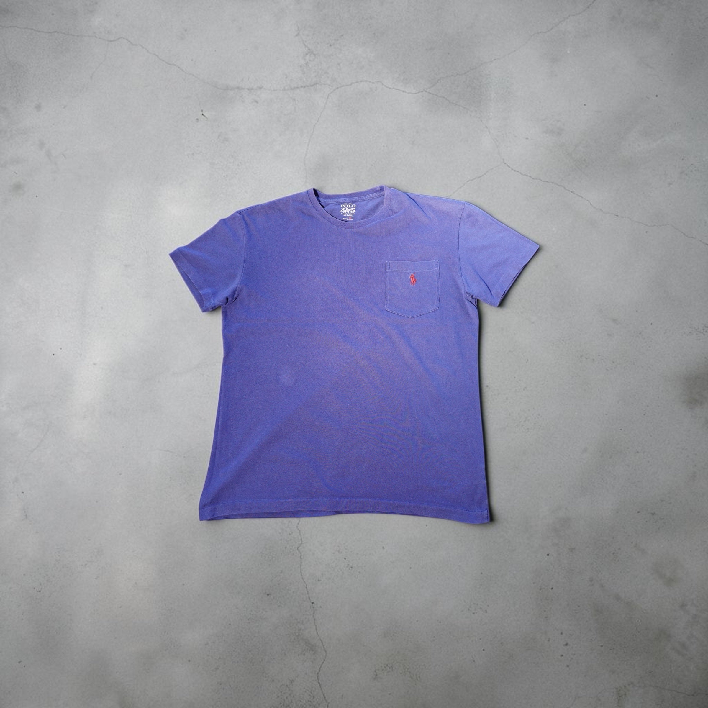 Vintage Ralph Lauren Pocket T-Shirt – Dark Blue (Size S)